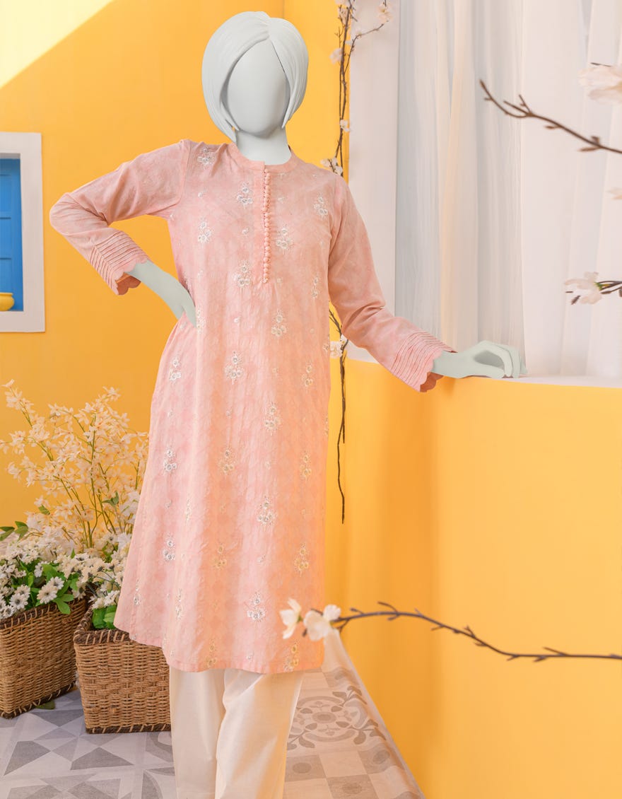Pink Textured Kurti | Jygk-Ygkl-S-130-23