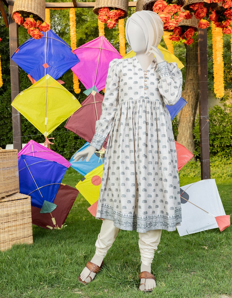 Grey Lawn Kurti | Jygk-Ygkl-S-133-23