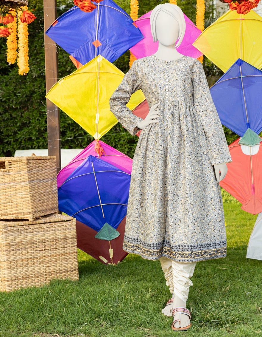 Grey Lawn Kurti | Jygk-Ygkl-S-135-23