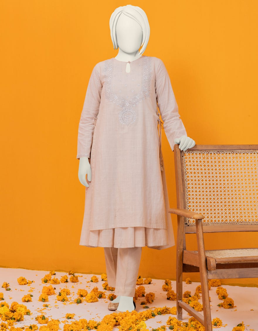 Beige Textured Kurti | Jygk-S-Ygkl-141-24