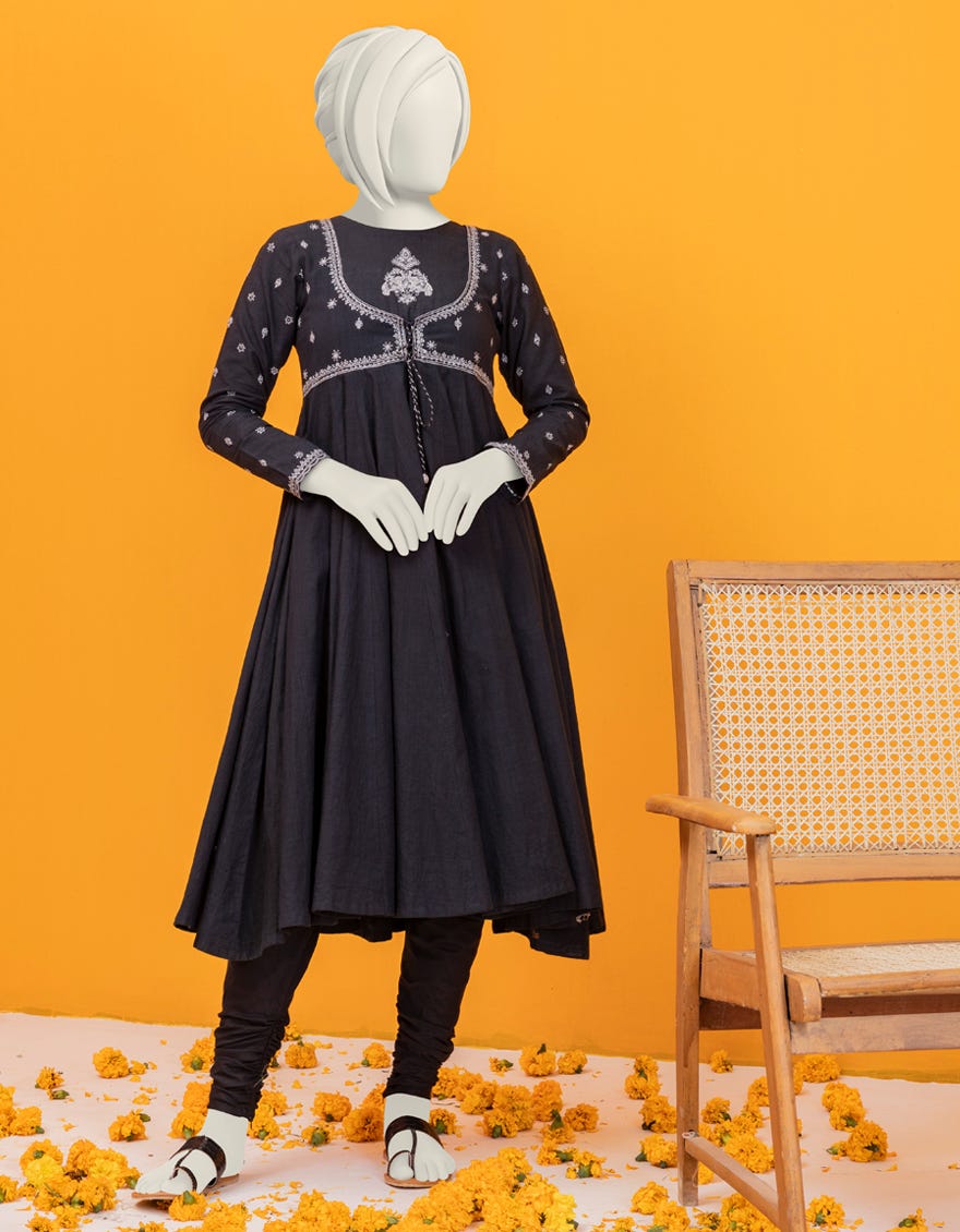 Black Textured Kurti | Jygk-S-Ygkl-146-24