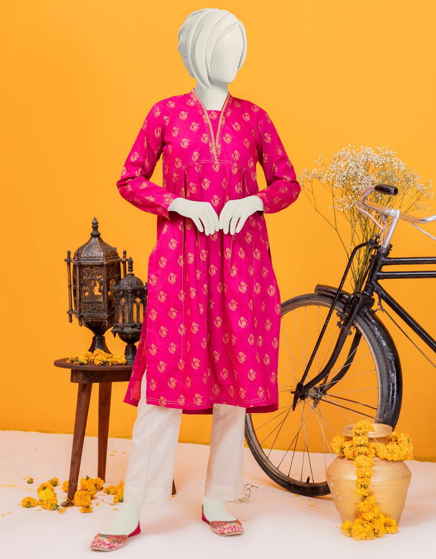Pink Lawn Kurti | Jygk-S-Ygkl-147-24