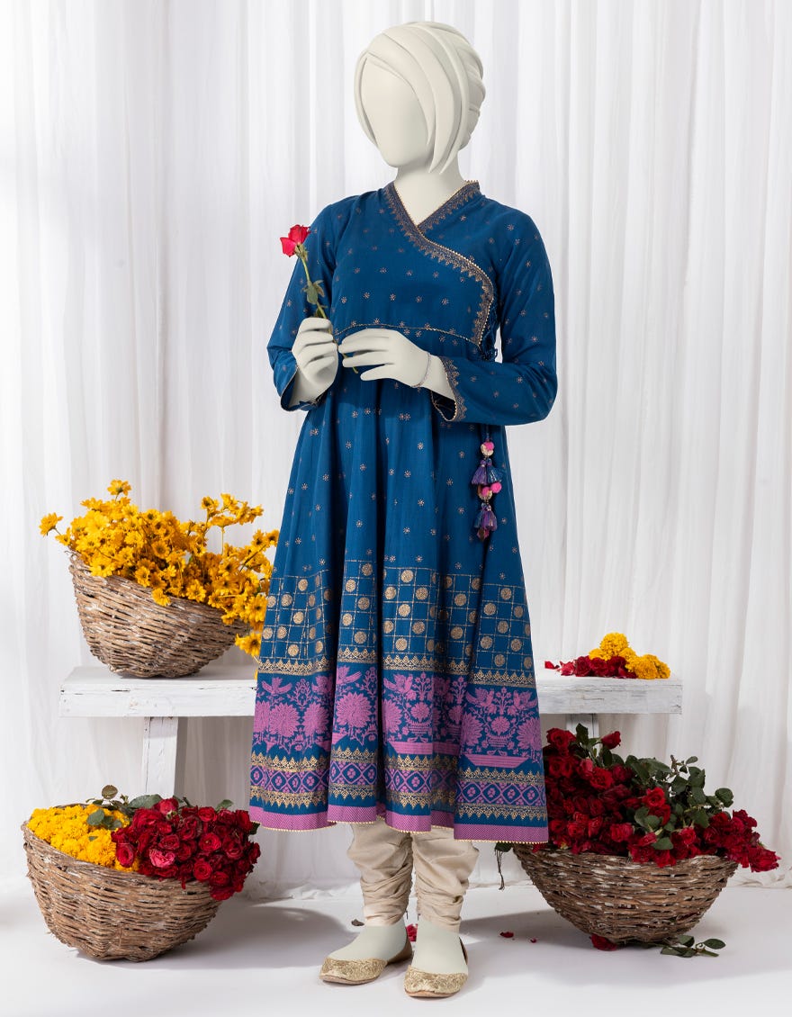Blue Lawn Kurti | Jygk-S-Ygkl-158-24
