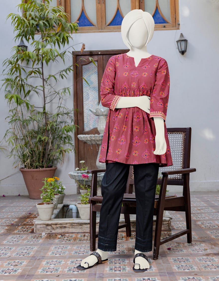 Rust Lawn Kurti | Jygk-Ygkl-S-159-23