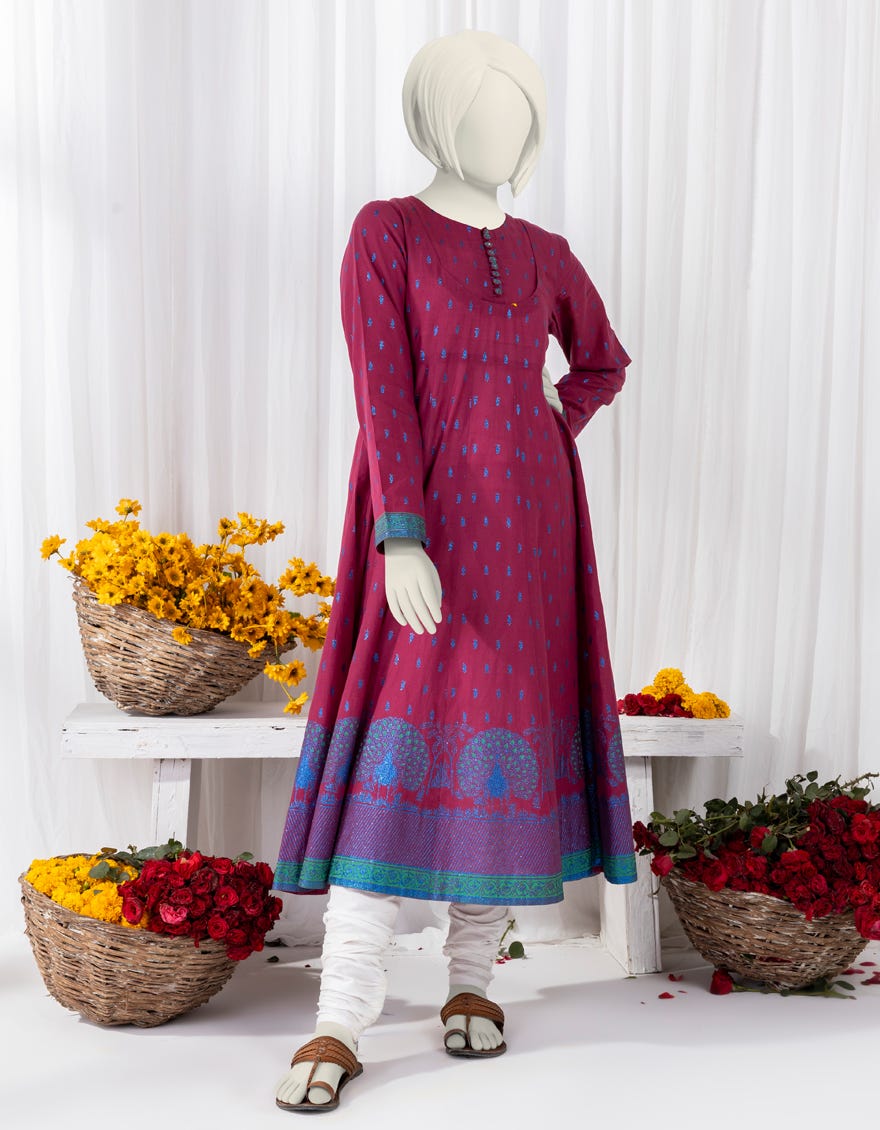 Pink Lawn Kurti | Jygk-S-Ygkl-159-24