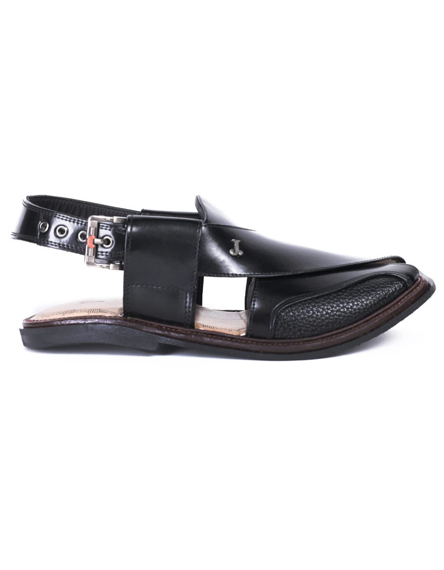 BLACK TRENDY PESHAWARI SANDALS