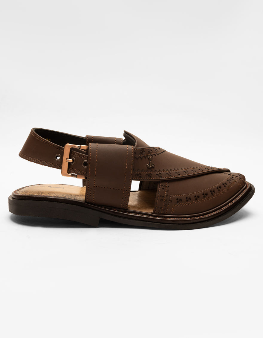 MUSTARD PLAIN PESHAWARI SANDALS