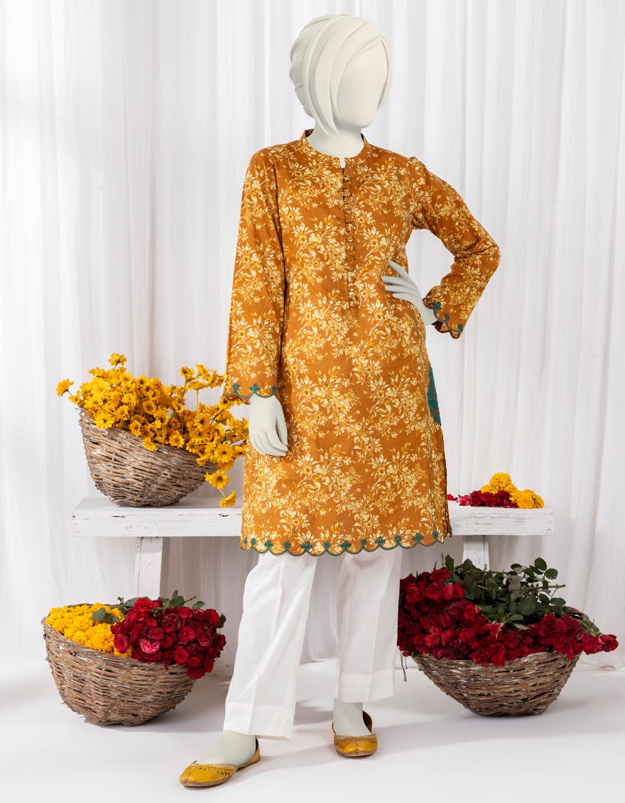 Mustard Cambric Kurti | Jygk-S-Ygkl-161-24