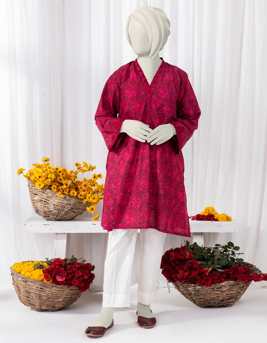 Maroon Cambric Kurti | Jygk-S-Ygkl-163-24