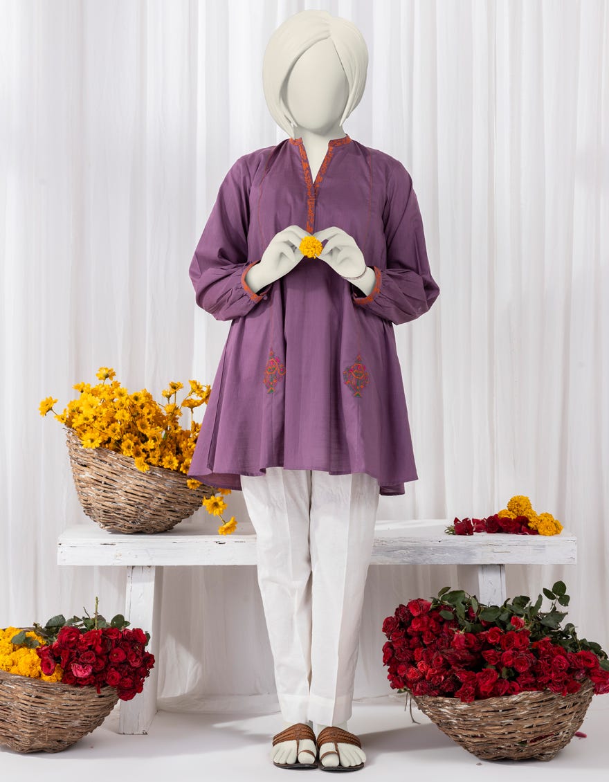 Purple Textured Kurti | Jygk-S-Ygkl-165-24