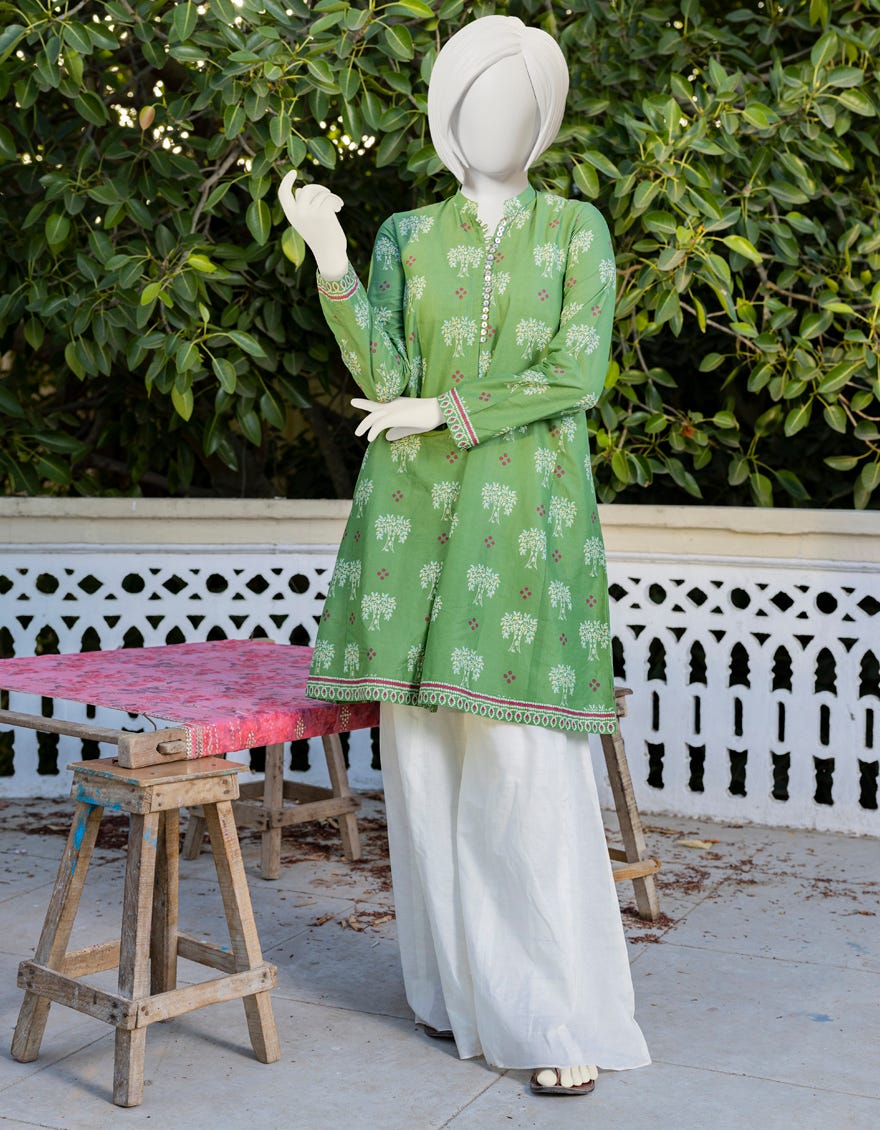 Green Lawn Kurti | Jgk-Ygkl-S-166-23