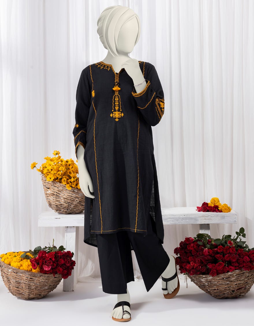 Black Textured Kurti | Jygk-S-Ygkl-166-24