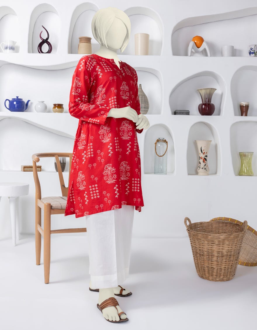 Red Lawn Kurti | Jygk-S-Ygkl-168-24