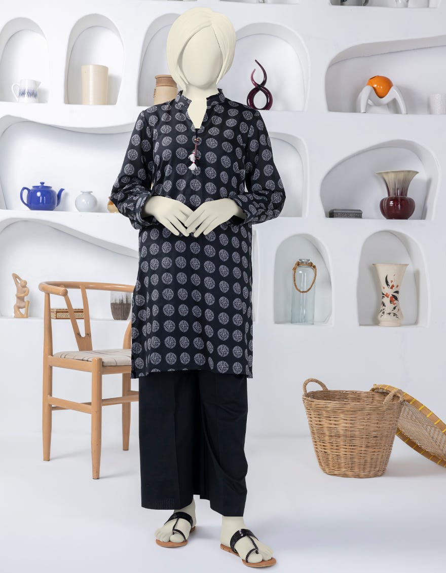 Black Lawn Kurti | Jygk-S-Ygkl-170-24
