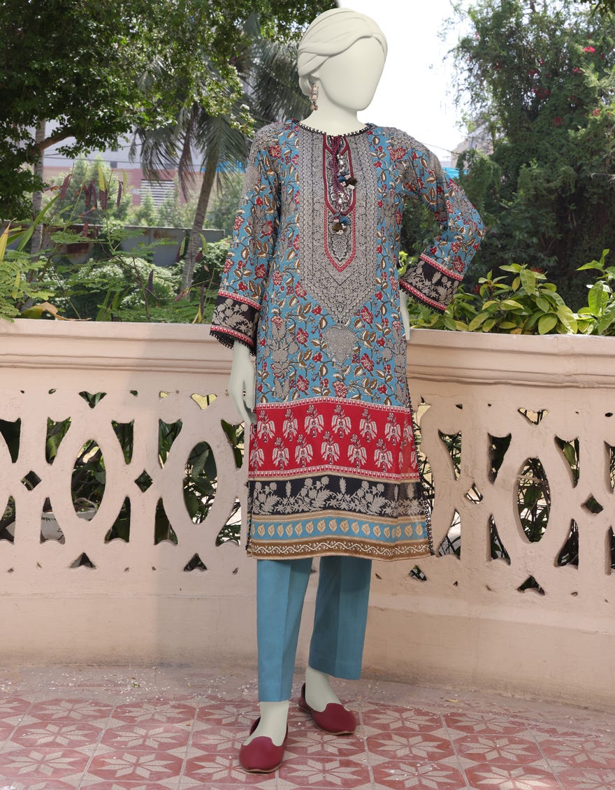 Multicolor Lawn Unstitched 2 Piece Dress | Jlawn-S-Jst-24-1703