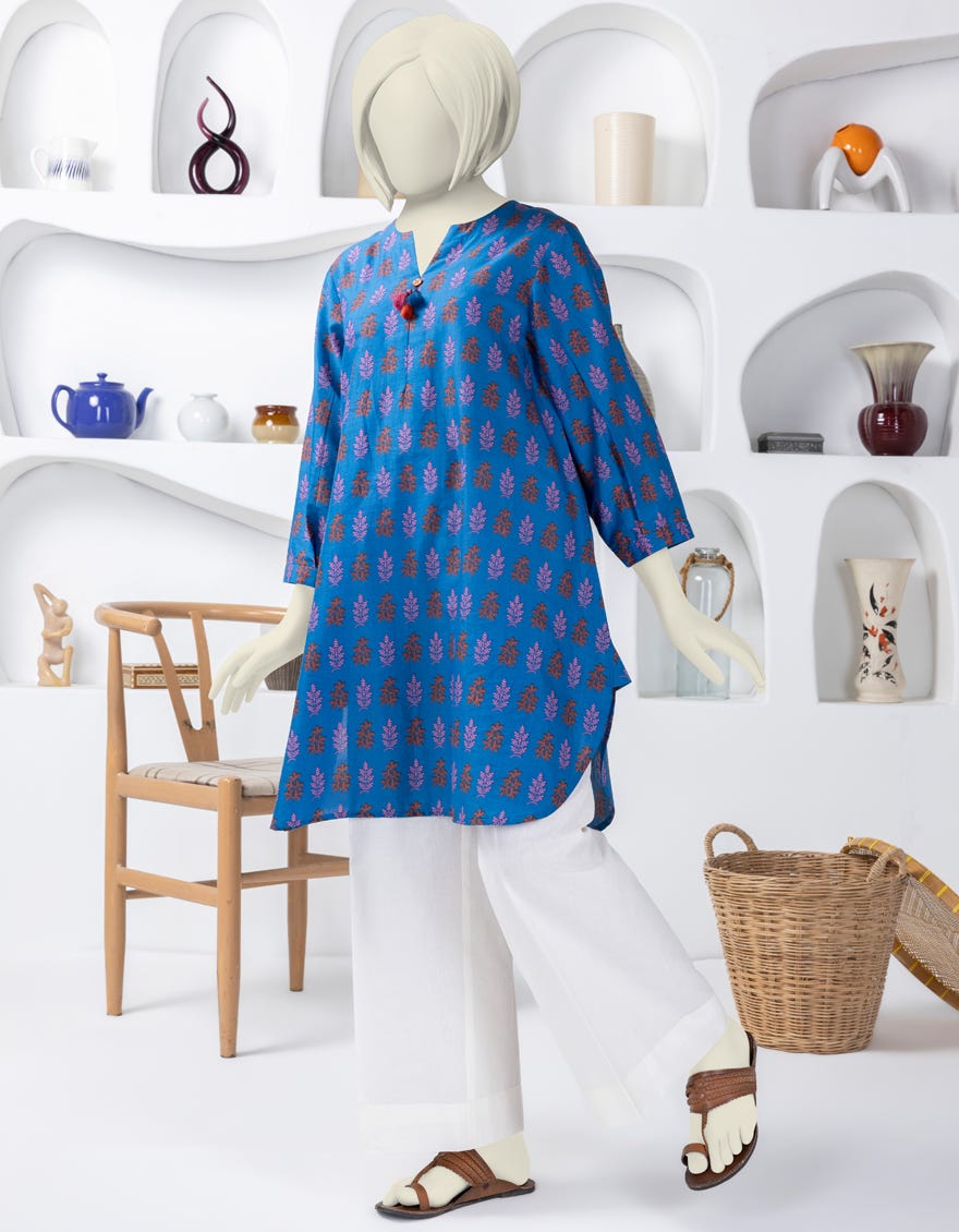 Blue Lawn Kurti | Jygk-S-Ygkl-172-24