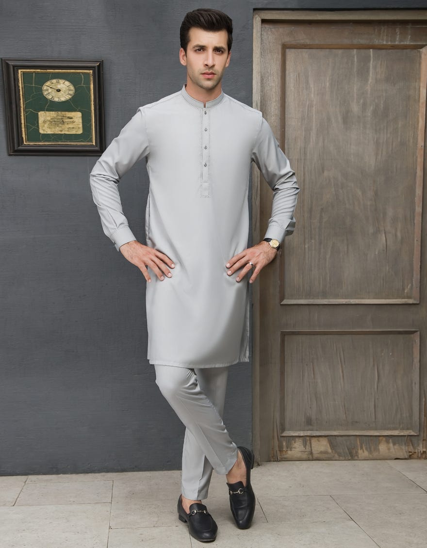 UNSTITCHED KAMEEZ SHALWAR FABRIC | JJMS-1897/JJ6702 - Sky Blue