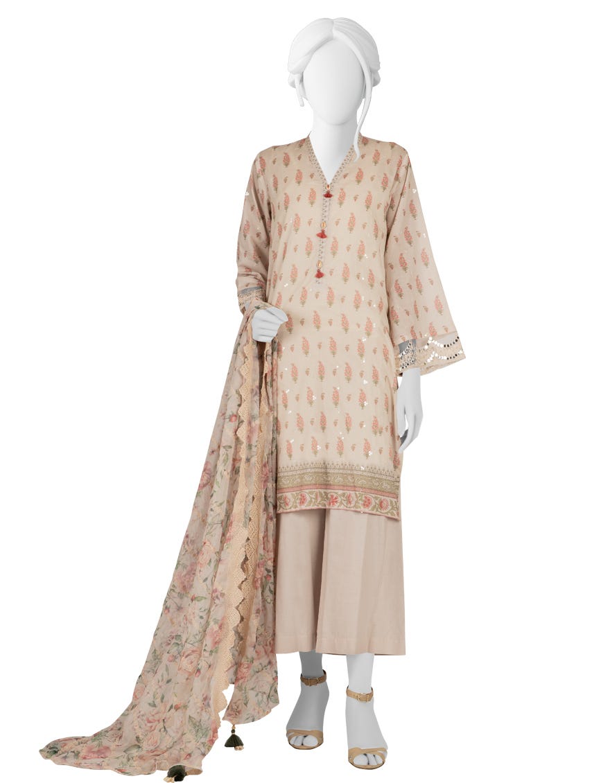 Baby Pink Lawn Unstitched 3 Piece Dress | Jlawn-S-23-063 Pink Blush