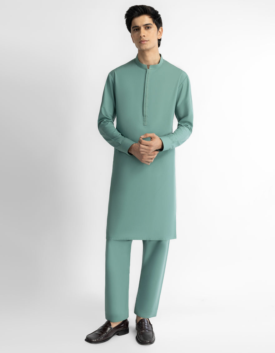 GREEN CASUAL KURTA TROUSERS