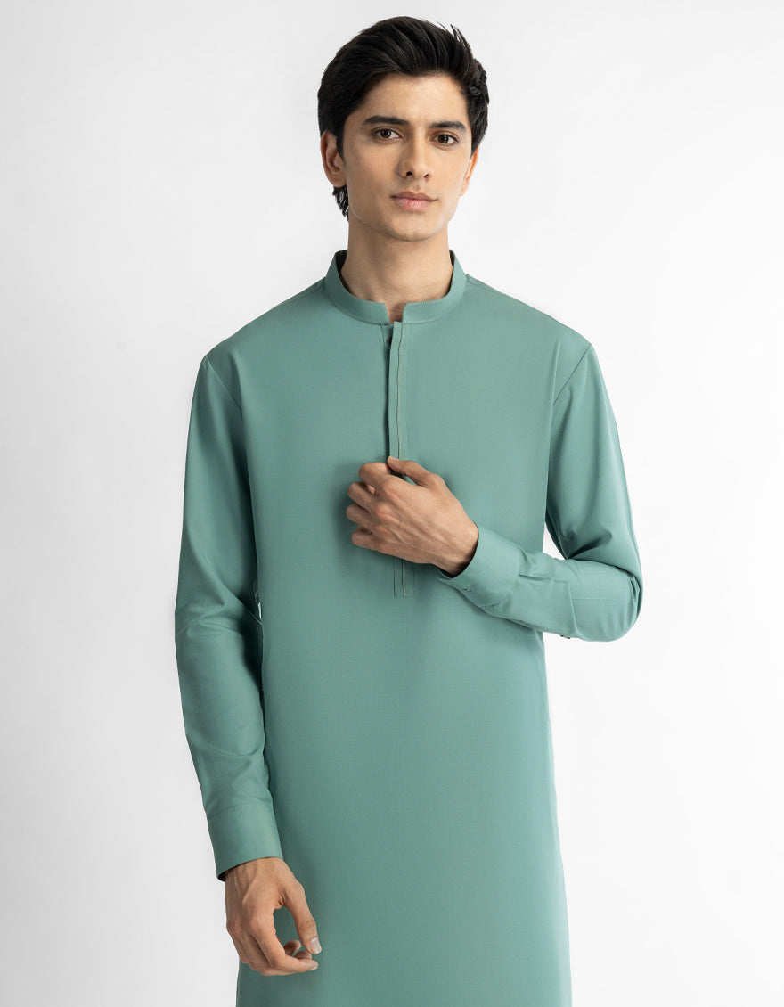 GREEN CASUAL KURTA TROUSERS
