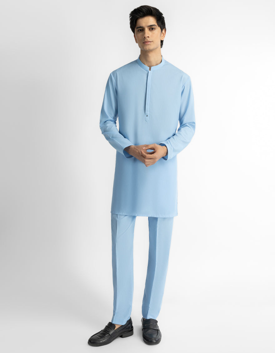 BLUE CASUAL KURTA TROUSERS