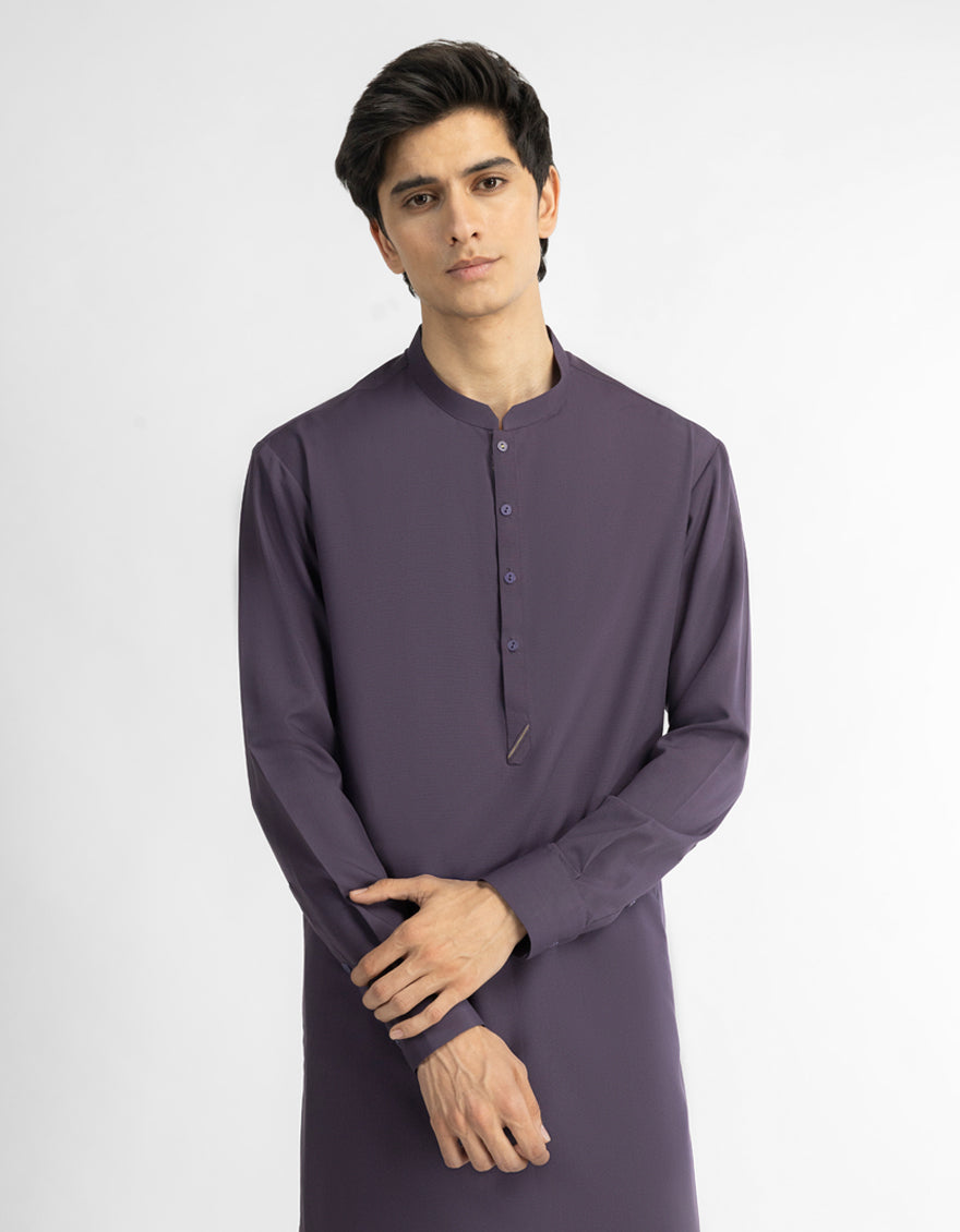PURPLE CASUAL KAMEEZ SHALWAR