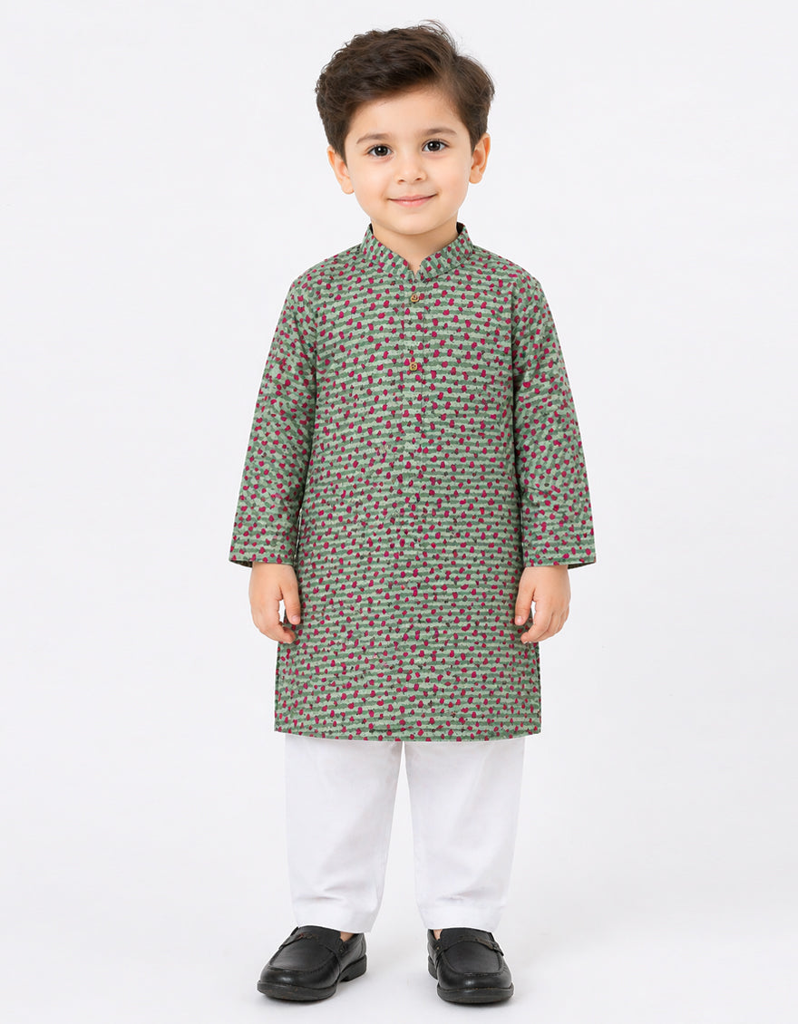 GREEN CASUAL KAMEEZ SHALWAR