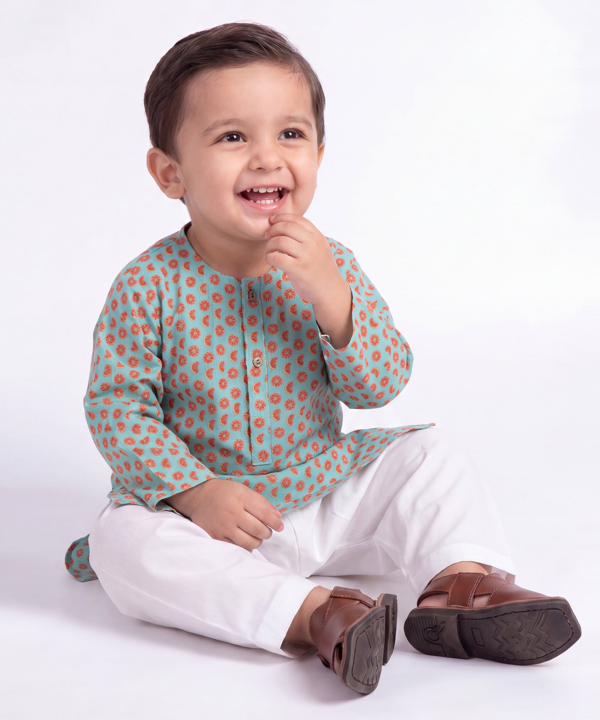 Turquoise Cotton Casual Kameez Shalwar
