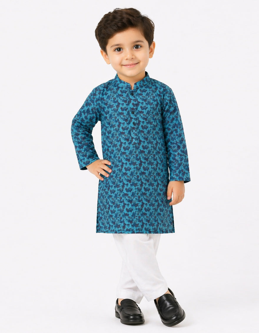 BLUE CASUAL KAMEEZ SHALWAR