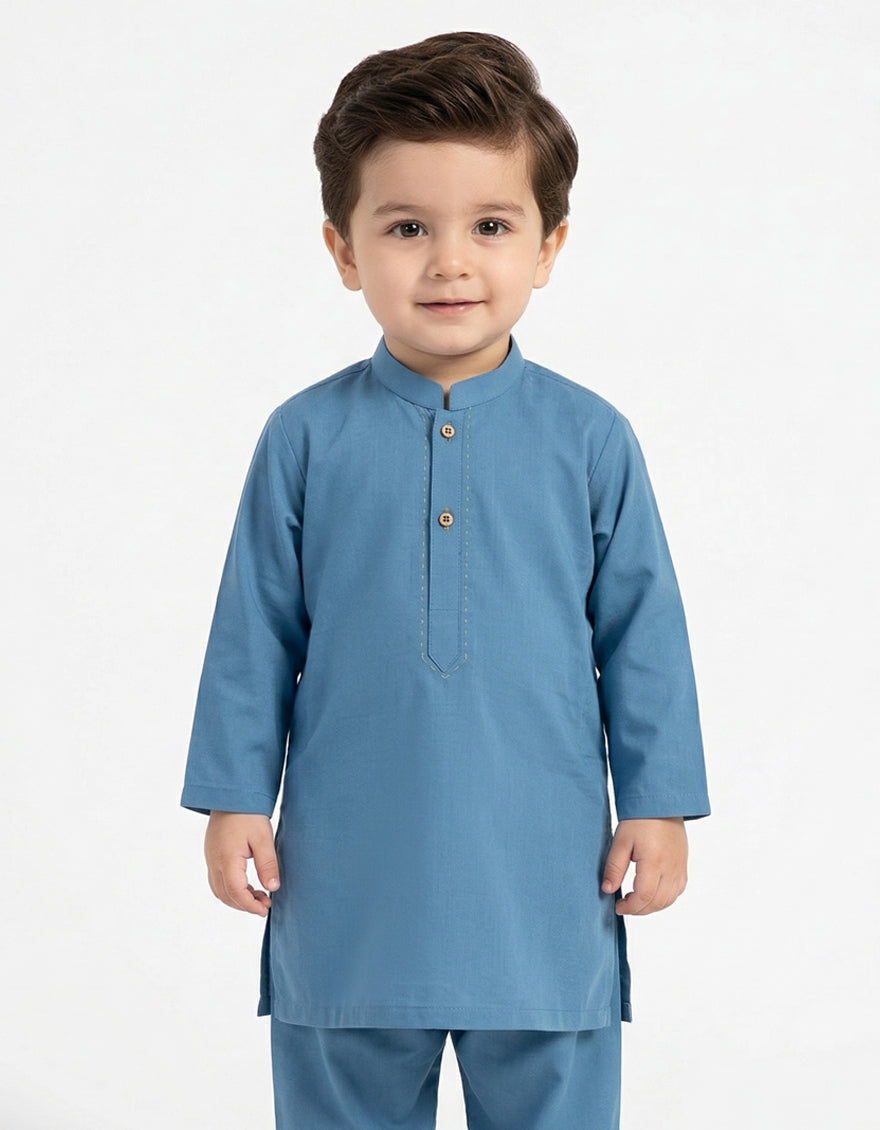 BLUE CASUAL KAMEEZ SHALWAR