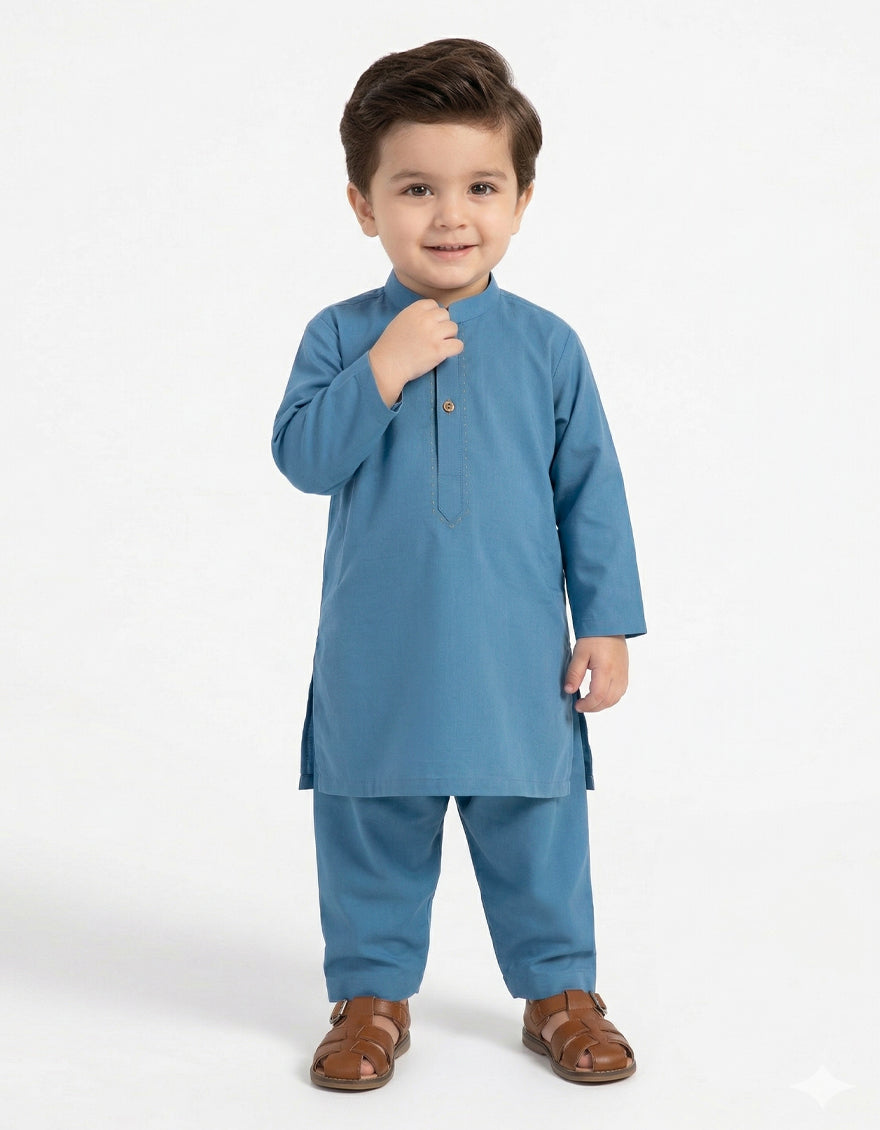 BLUE CASUAL KAMEEZ SHALWAR