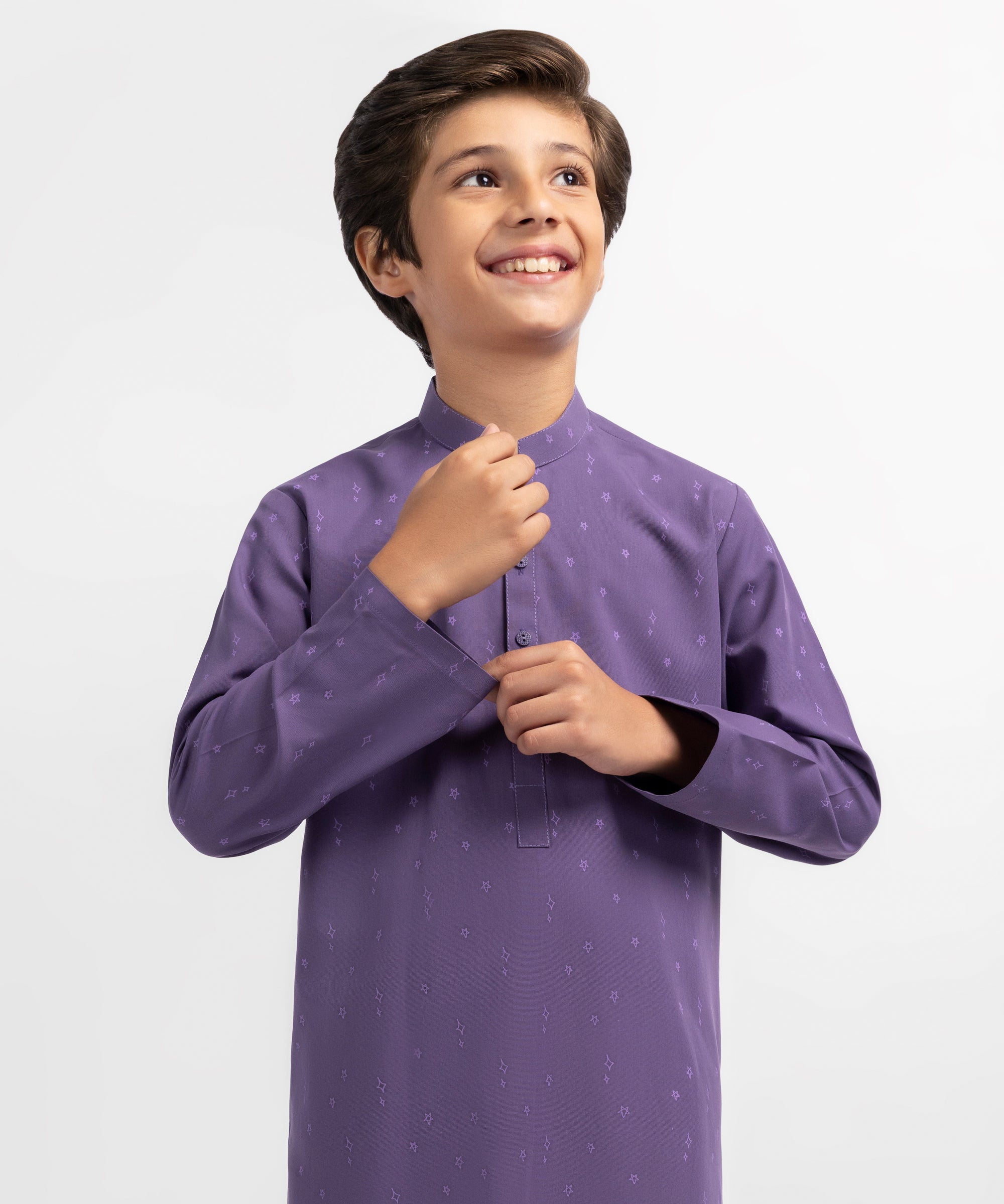 Purple Casual Kurta Trousers