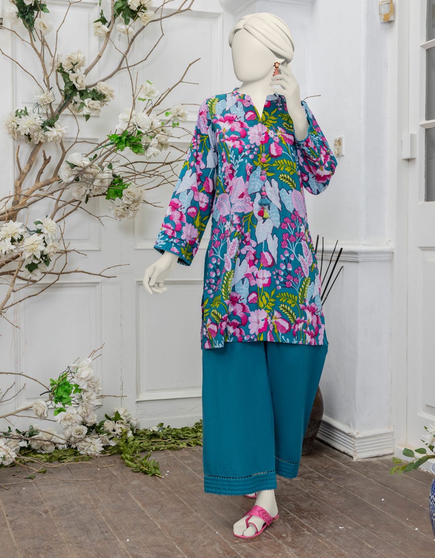 Multicolor Lawn Printed Unstitched 2 Piece Dress | Jjls-S-Jw2-24-2012