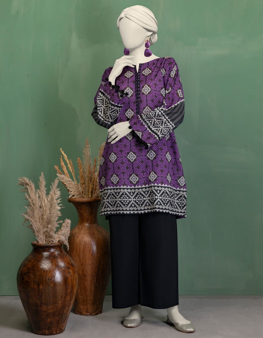 MULTICOLOR LAWN PRINTED UNSTITCHED 2PC