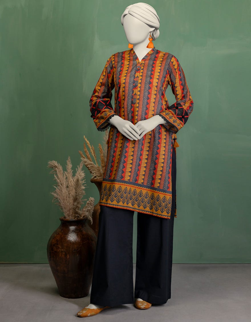 MULTICOLOR LAWN PRINTED UNSTITCHED 2PC