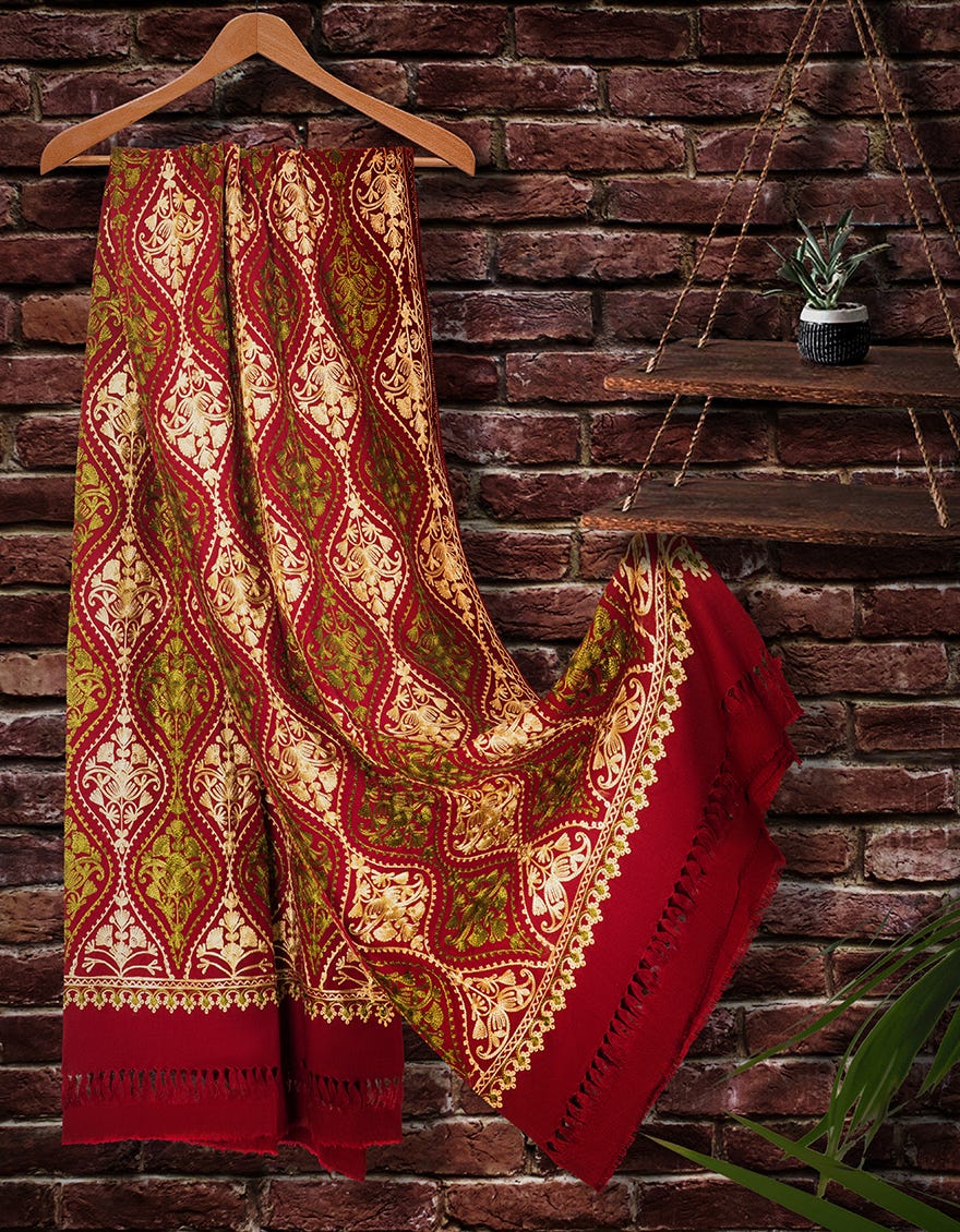 Maroon Stole | Jsh-Shw-21-0028