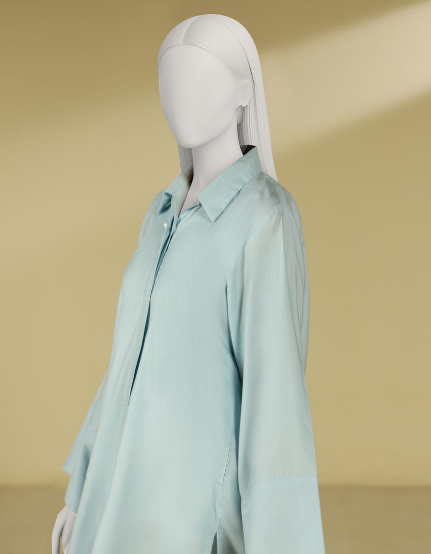 BLUE DOBBY DYED CO-ORD SET