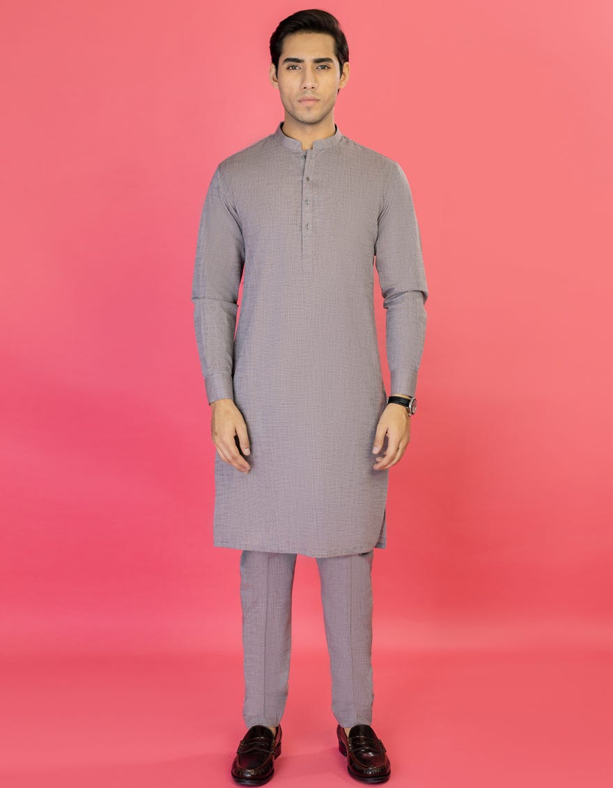 Peach Cotton Unstitched Kameez Shalwar Fabric | Jjms-2157