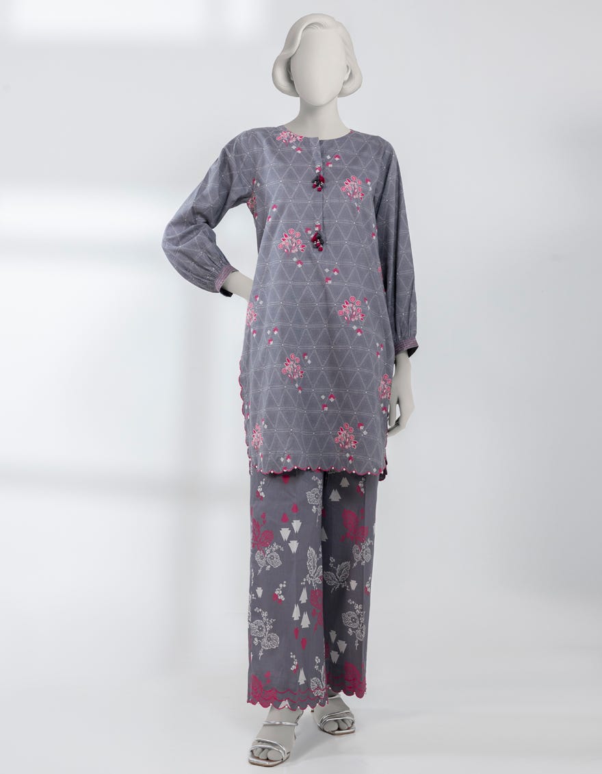 GREY LAWN EMBROIDERED UNSTITCHED 2PC