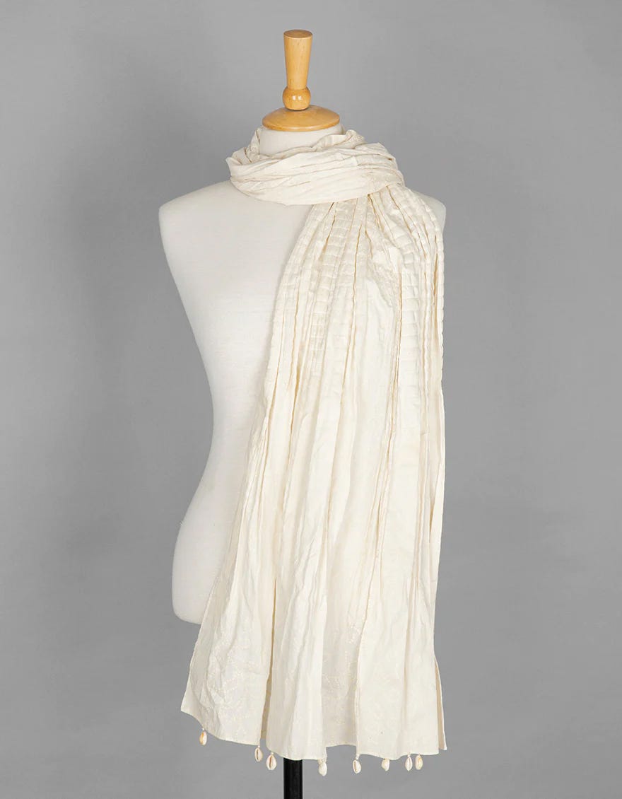 Off White Dupatta | Jldp-22-061