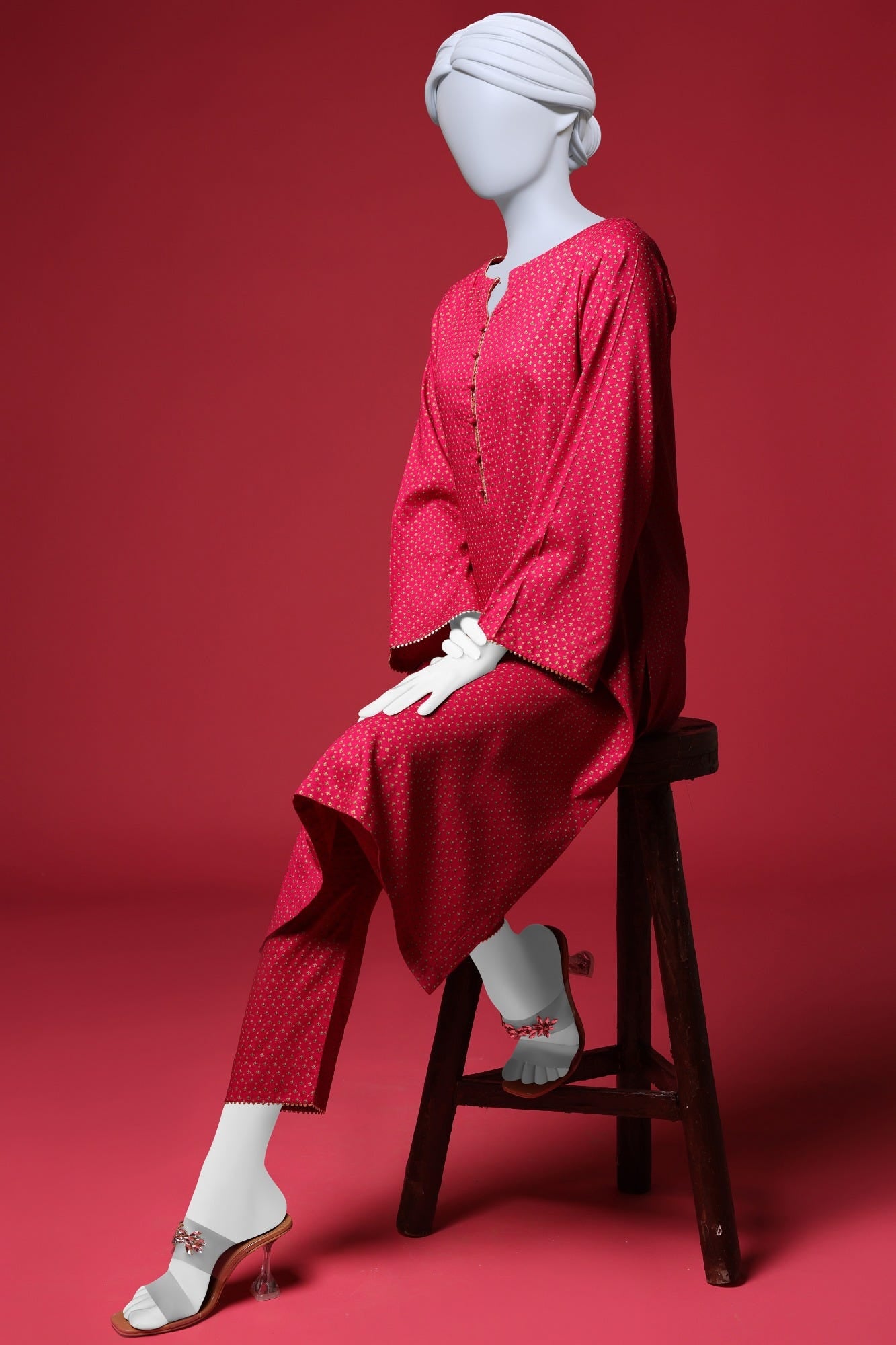 Pink Viscose 2 Piece Stitched Dress | Ccw-2Ps-St-S-22-2060
