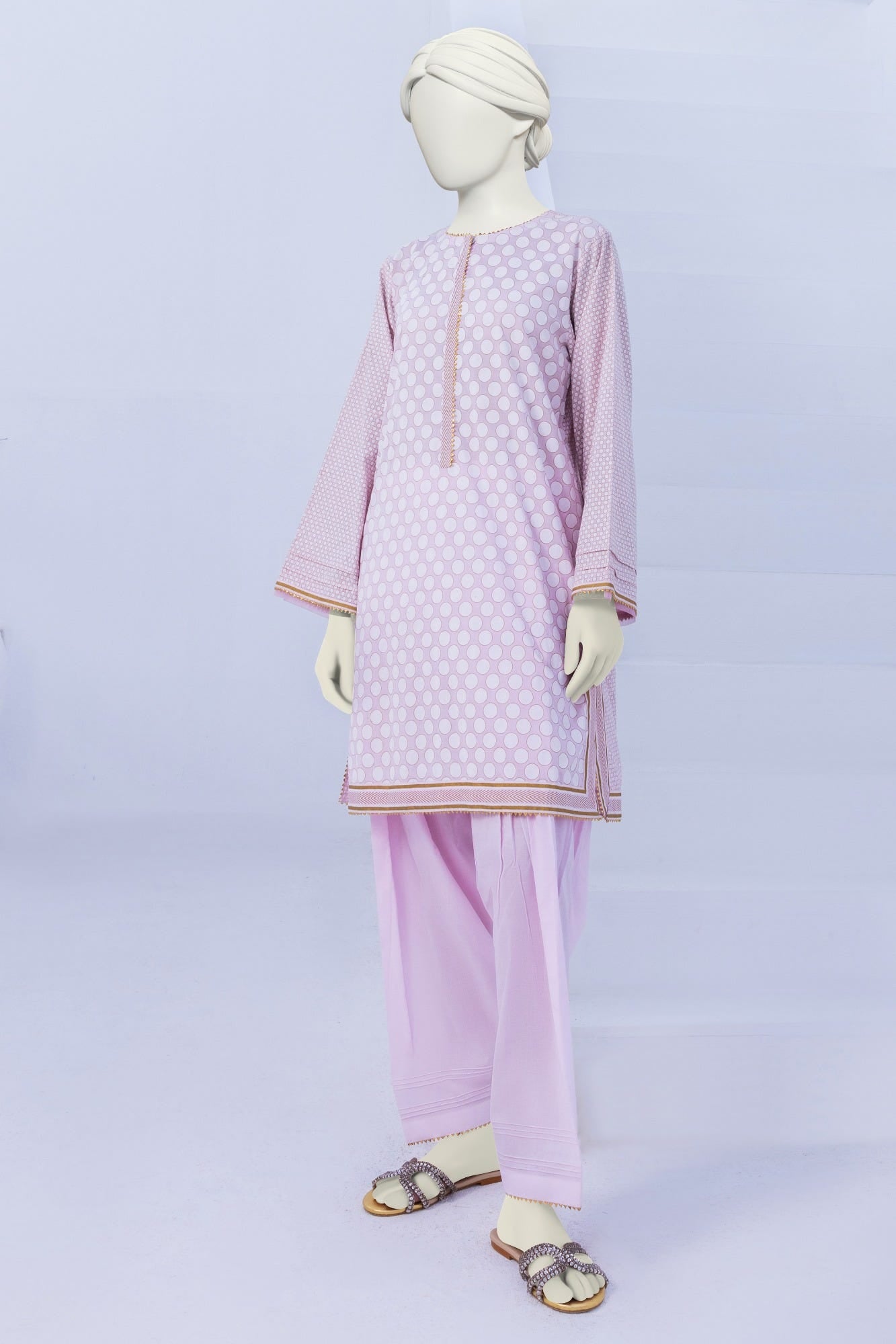 Pink-White Lawn Unstitched 2 Piece Dress | Ccw-2Psu-S-22-2064