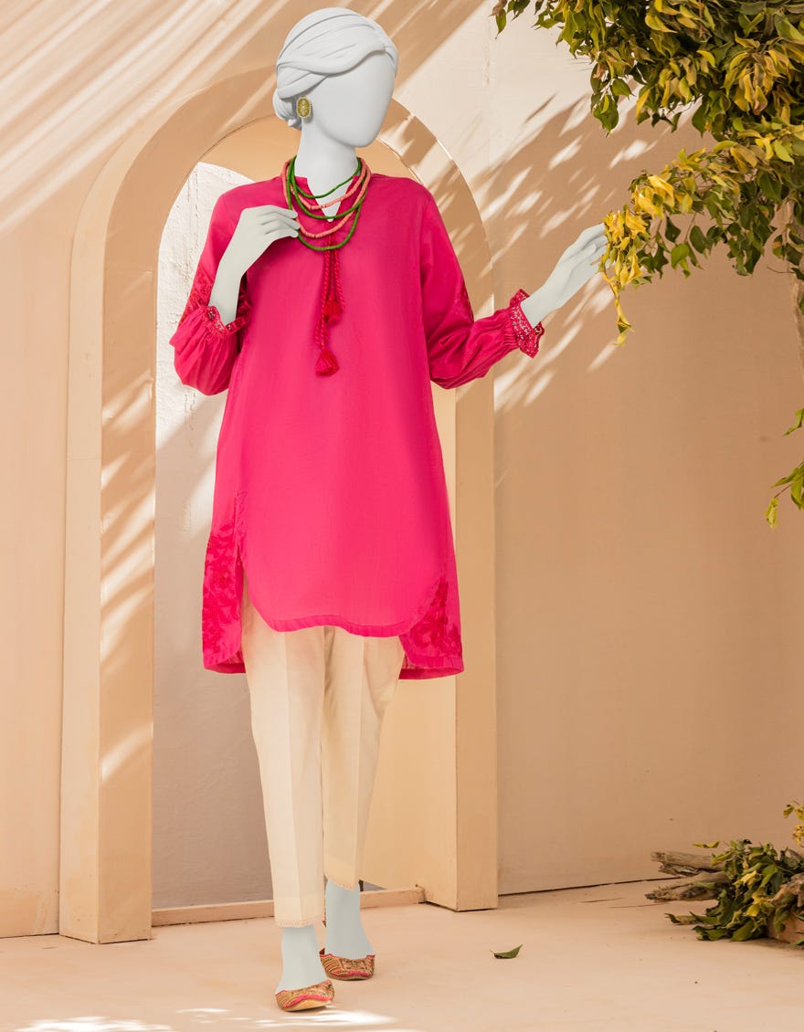 PINK LAWN KURTI | JJLK-S-JSS-23-336
