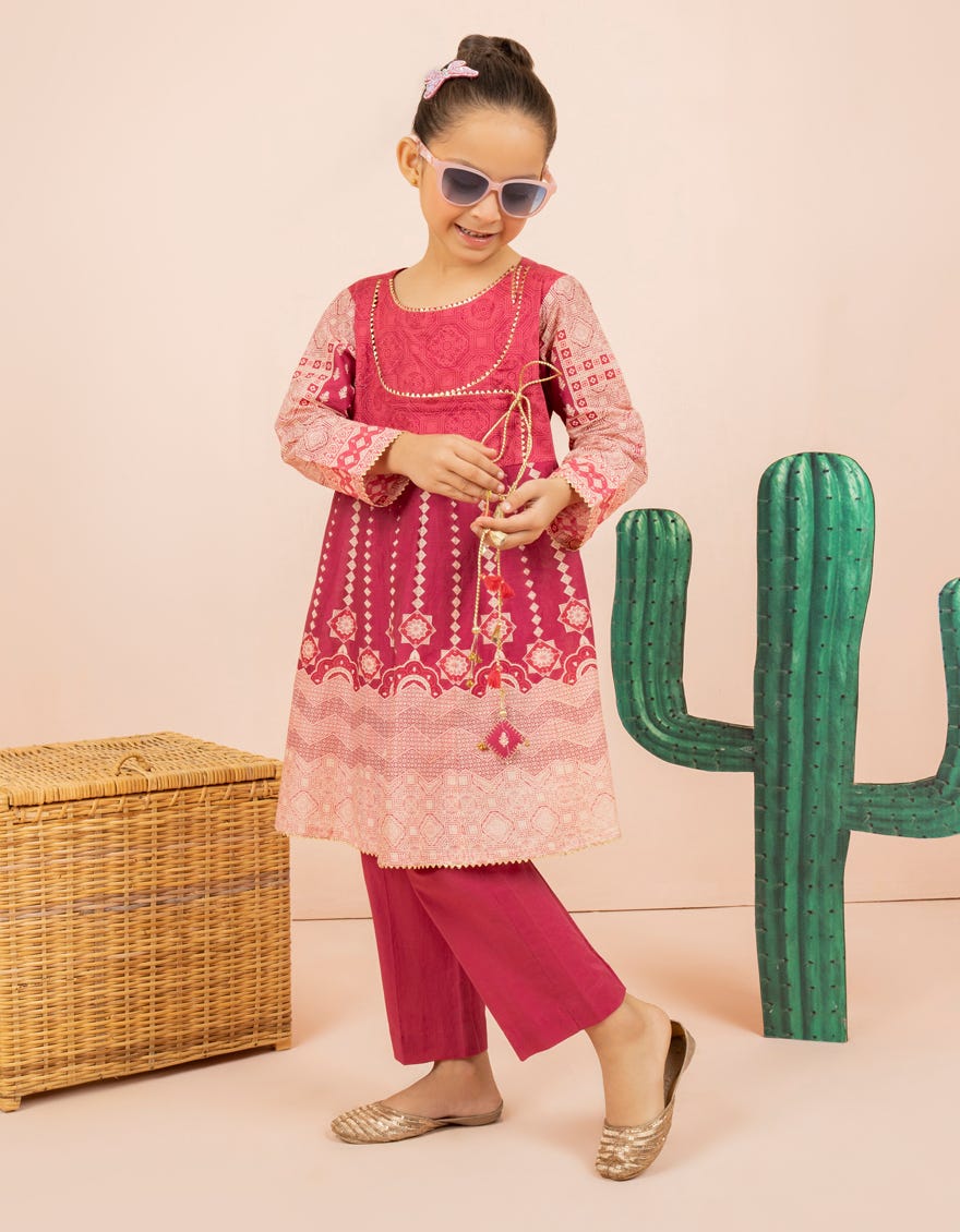 Pink Lawn Girls 2 Piece Stitched | Jgkl-S-Jk2-22-5640