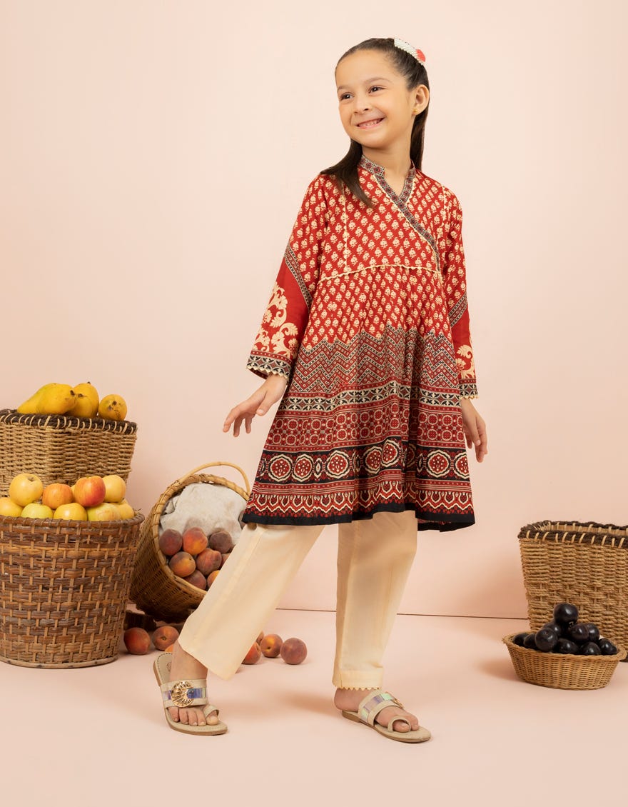 Red Lawn Girls 2 Piece Stitched | Jgkl-S-Jk2-22-5641