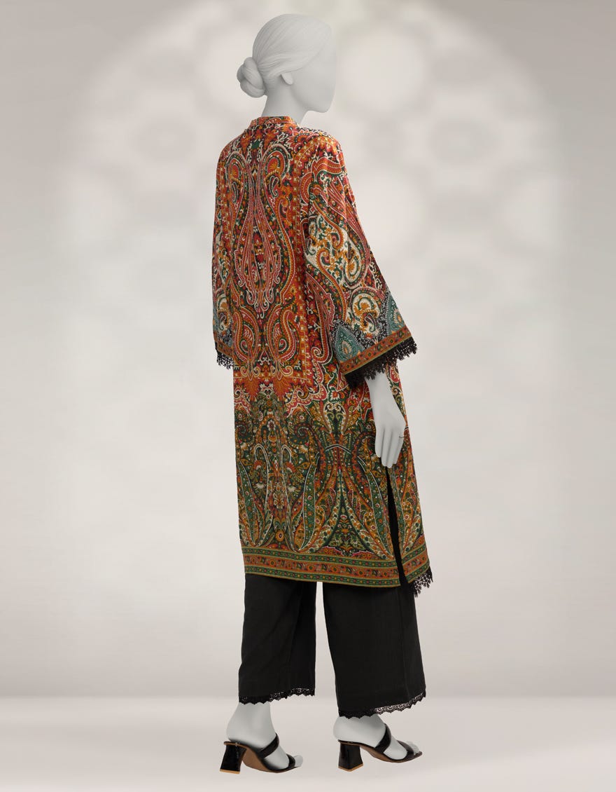 MULTICOLOR KHADDAR PRINTED UNSTITCHED 2PC