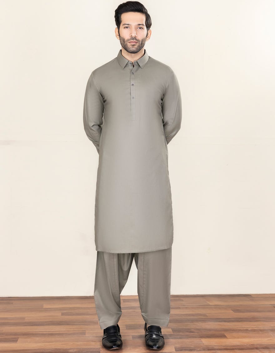 Sage Green Cotton Unstitched Kameez Shalwar Fabric | Jjms-2285