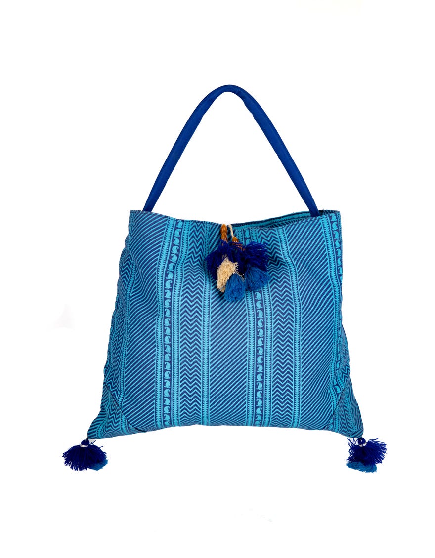 Blue Canvas Handbag | Jjbl-23-003