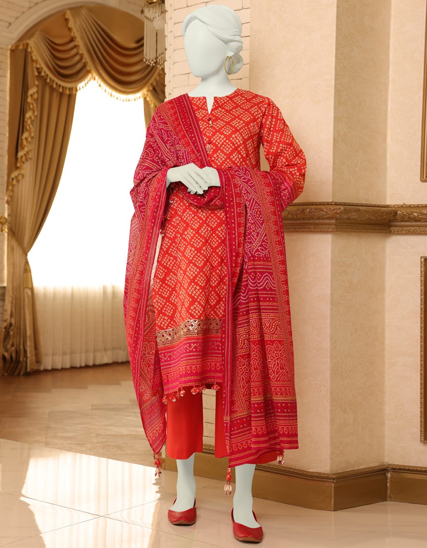 Orange Lawn Unstitched 3 Piece Dress | Jlawn-S-23-018 Nile