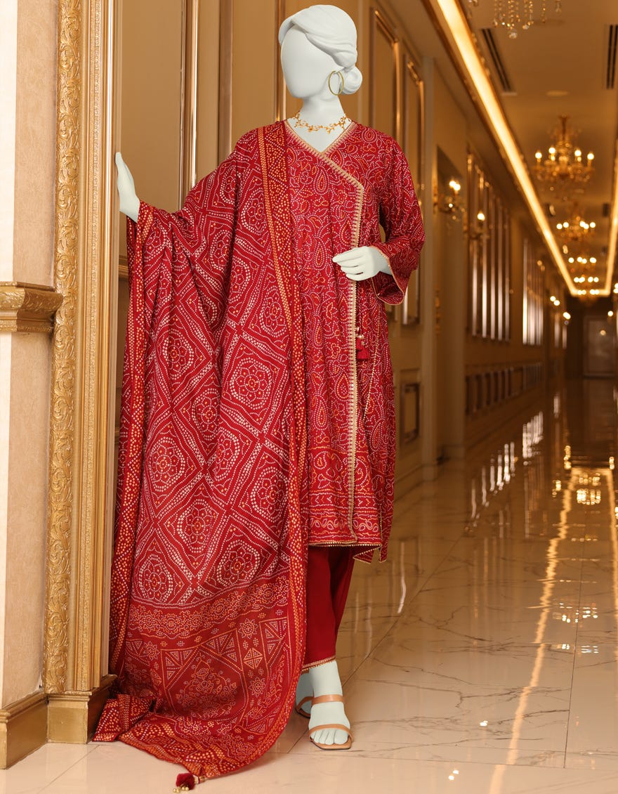 Red Lawn Unstitched 3 Piece Dress | Jlawn-S-23-021 Mahrosh